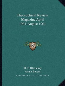 portada theosophical review magazine april 1901-august 1901 (en Inglés)