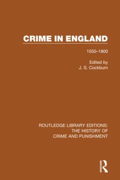 portada Crime in England: 1550-1800 (en Inglés)