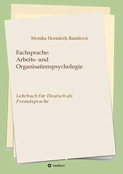 portada Fachsprache: Arbeits- und Organisationspsychologie: Lehrbuch für Deutsch als Fremdsprache (en Alemán)