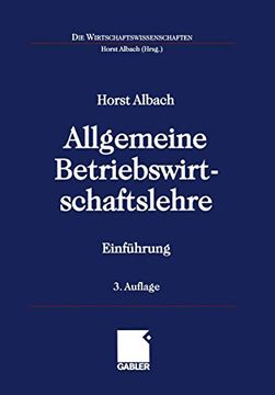 portada Allgemeine Betriebswirtschaftslehre: Einführung (in German)