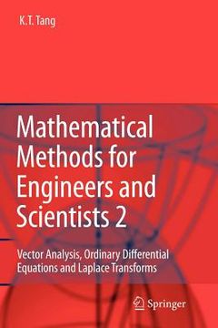 portada mathematical methods for engineers and scientists 2: vector analysis, ordinary differential equations and laplace transforms (en Inglés)