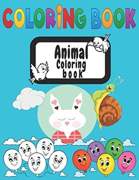 portada Animals Coloring Book: Kawaii Coloring Book for Boys and Girls, 8. 5X11, 100 Pages Beautiful Coloring Drawing Funny (en Inglés)