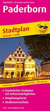 portada Paderborn 1: 14 000: Touristischer Stadtplan mit Sehenswã¼Rdigkeiten und Straã Enverzeichnis. (en Alemán)