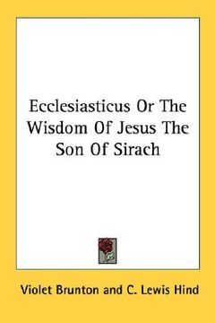 portada ecclesiasticus or the wisdom of jesus the son of sirach
