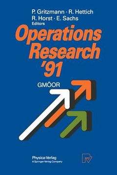 portada operations research 91: extended abstracts of the 16th symposium on operations research held at the university of trier at september 9 11, 199 (en Inglés)