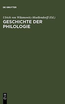 portada Geschichte der Philologie (en Inglés)