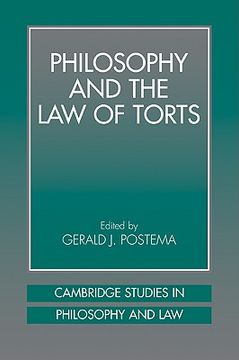 portada Philosophy and the law of Torts (Cambridge Studies in Philosophy and Law) (en Inglés)