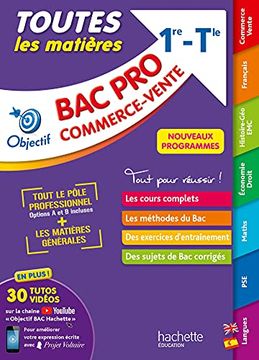 portada Objectif bac pro Métiers du Commerce et de la Vente (1Re et Term) - Toutes les Matières - bac 2024 (en Francés)