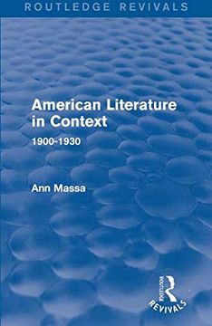 portada American Literature in Context: 1900-1930 (en Inglés)