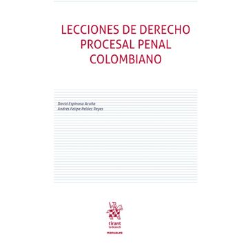 portada Lecciones de Derecho Procesal Penal Colombiano (in Spanish)
