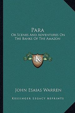 portada para: or scenes and adventures on the banks of the amazon