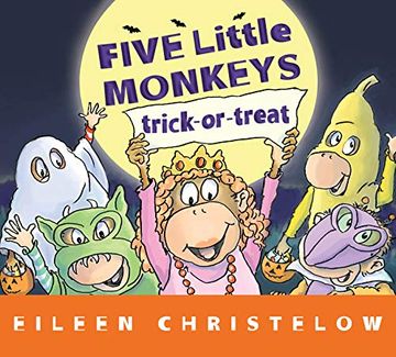 portada Five Little Monkeys Trick-Or-Treat (Lap Board Book) (a Five Little Monkeys Story) (en Inglés)