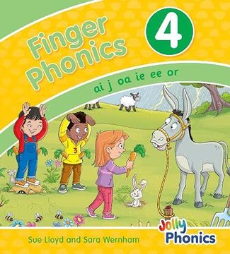 portada Finger Phonics Book 4: In Precursive Letters (British English Edition) (Jolly Phonics: Finger Phonics) (en Inglés)