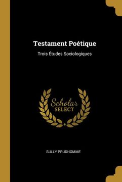 portada Testament Poétique: Trois Études Sociologiques (in French)