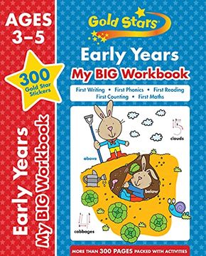 portada Gold Stars Early Years my big Workbook (Includes 300 Gold Star Stickers, Ages 3 - 5) 