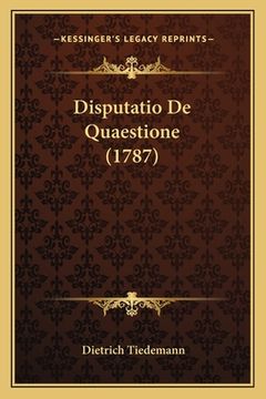 portada Disputatio De Quaestione (1787) (in Latin)