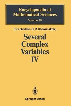 portada several complex variables iv: algebraic aspects of complex analysis (en Inglés)