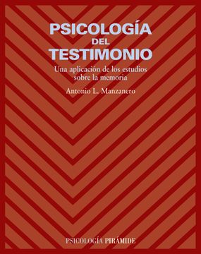 portada Psicología del Testimonio: Una Aplicación de los Estudios Sobre la Memoria (in Spanish)