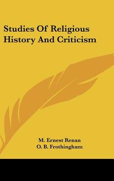 portada studies of religious history and criticism (en Inglés)