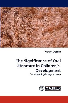 portada the significance of oral literature in children's development (en Inglés)