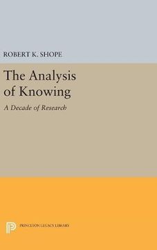 portada The Analysis of Knowing: A Decade of Research (Princeton Legacy Library) (en Inglés)