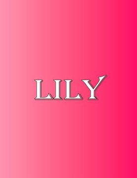 portada Lily: 100 Pages 8.5 X 11 Personalized Name on Notebook College Ruled Line Paper (in English)