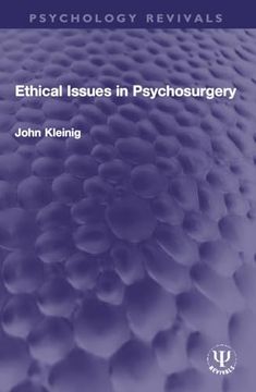 portada Ethical Issues in Psychosurgery (en Inglés)