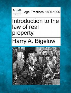 portada introduction to the law of real property. (en Inglés)