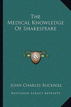portada the medical knowledge of shakespeare (in English)