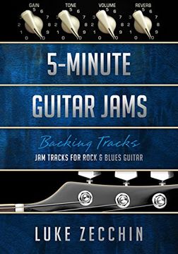 portada 5-Minute Guitar Jams: Jam Tracks for Rock & Blues Guitar (Book + Online Bonus Material) (en Inglés)
