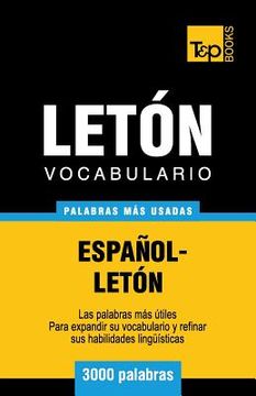 portada Vocabulario español-letón - 3000 palabras más usadas (in Spanish)