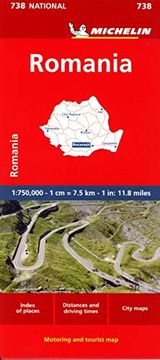 portada Romania - Michelin National map 738: Stra? En- und Tourismuskarte 1: 750. 000 (Michelin Maps, 738) (in English)
