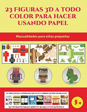 Libro Manualidades Para Niñas Pequeñas (23 Figuras 3d a Todo Color