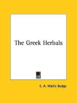 portada the greek herbals (en Inglés)