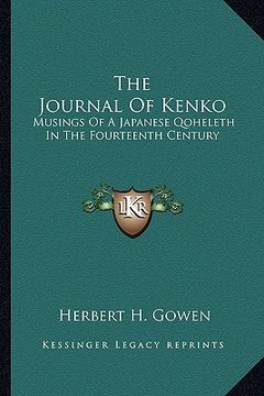 portada the journal of kenko: musings of a japanese qoheleth in the fourteenth century (en Inglés)