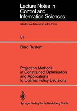 portada projection methods in constrained optimisation and applications to optimal policy decisions (in English)