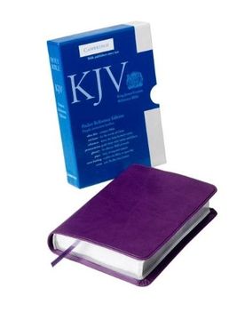 portada Kjv Pocket Reference Bible, Purple Imitation Leather, Red-Letter Text, Kj242: Xr Purple Imitation Leather (en Inglés)