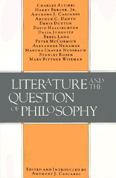 portada literature and the question of philosophy (en Inglés)