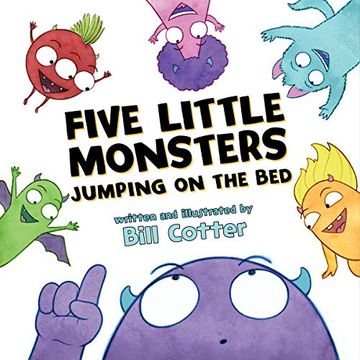portada Five Little Monsters Jumping on the bed (en Inglés)