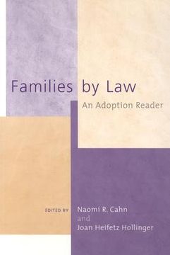 portada families by law: an adoption reader (en Inglés)