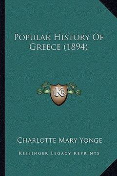 portada popular history of greece (1894) (en Inglés)