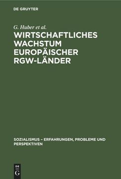 portada Wirtschaftliches Wachstum Europäischer Rgw-Länder (en Alemán)