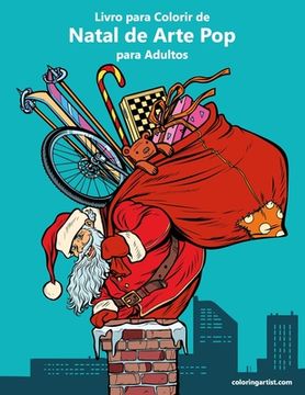 portada Livro para Colorir de Natal de Arte Pop para Adultos (en Portugués)