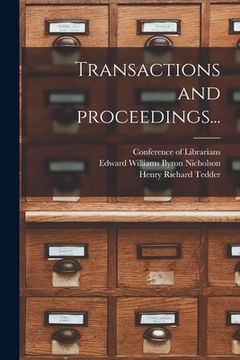 portada Transactions and Proceedings... (in English)
