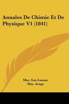 portada annales de chimie et de physique v1 (1841) (en Inglés)