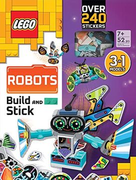 portada Lego(R) Books. Build and Stick: Robots: Activity Book With 200+ Stickers, Exclusive Models, and Awesome Activities to Inspire Imagination and Creativity! 