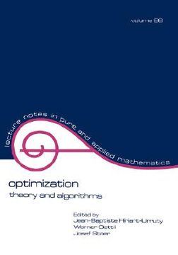 portada optimization: theory and algorithms (en Inglés)