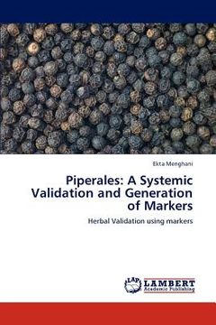 portada piperales: a systemic validation and generation of markers (en Inglés)