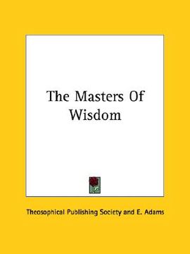 portada the masters of wisdom (in English)