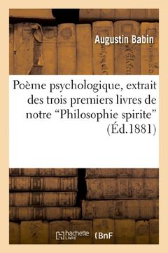 portada Poème psychologique, extrait des trois premiers livres de notre "Philosophie spirite". 1re édition